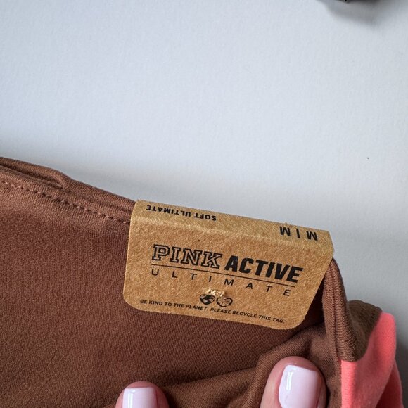 PINK Active Bike Shorts New With Tags, Victoria's Secret, Brown Soft Ultimate, M - Picture 6 of 9
